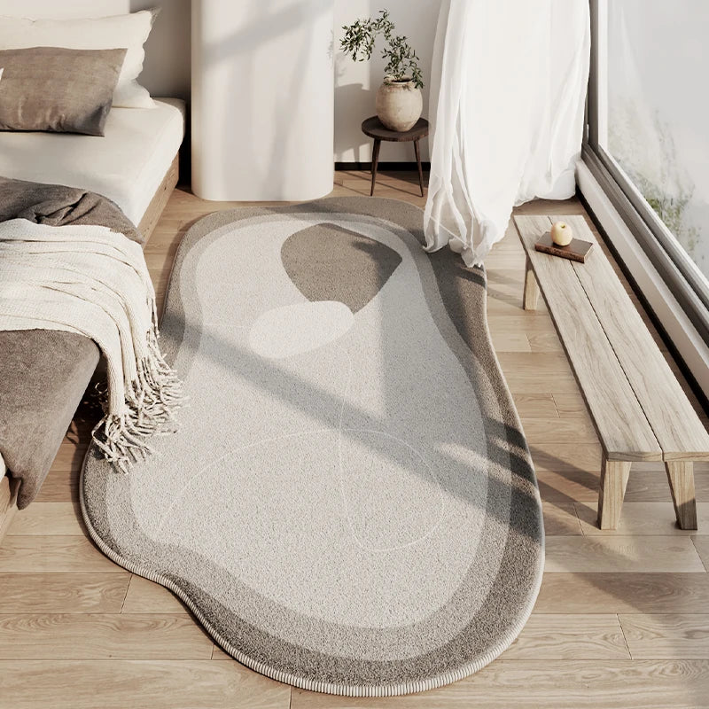 Aldersteel Nordic Irregular Shaped Area Rug – Plush Fluffy Decorative Floor Rug