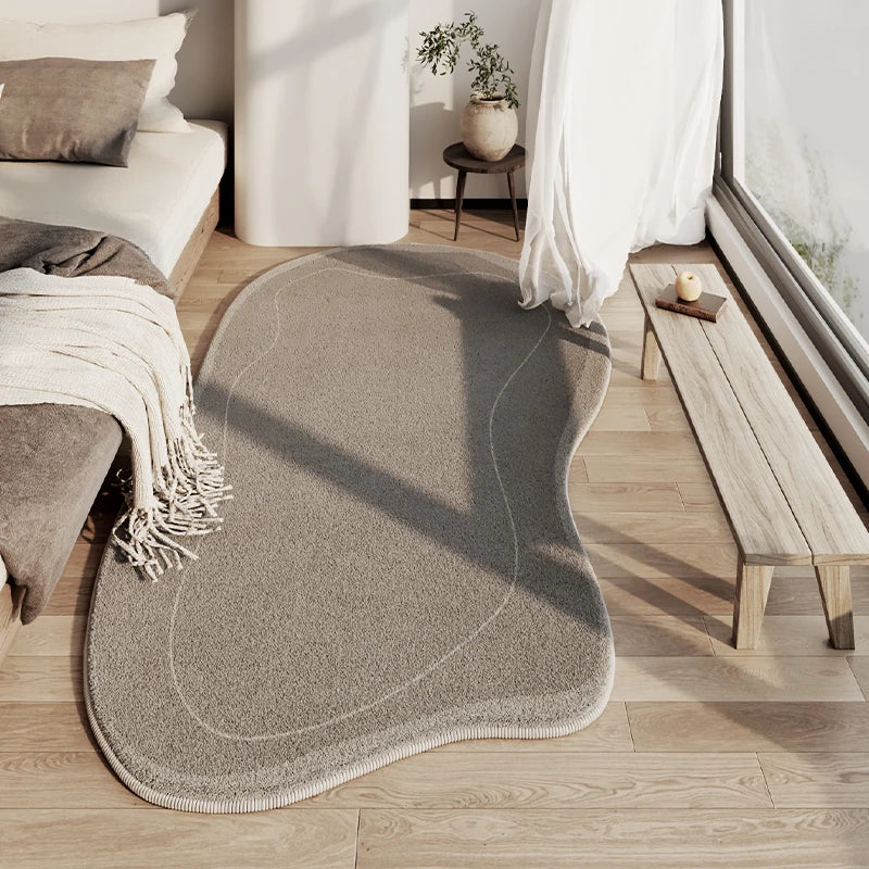 Aldersteel Nordic Irregular Shaped Area Rug – Plush Fluffy Decorative Floor Rug