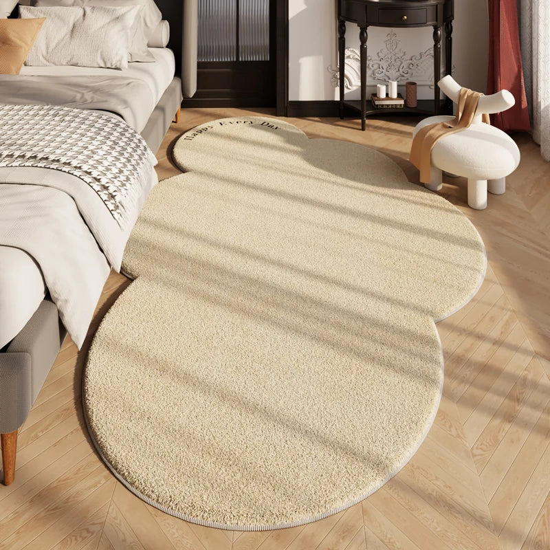 Aldersteel Nordic Irregular Shaped Area Rug – Plush Fluffy Decorative Floor Rug