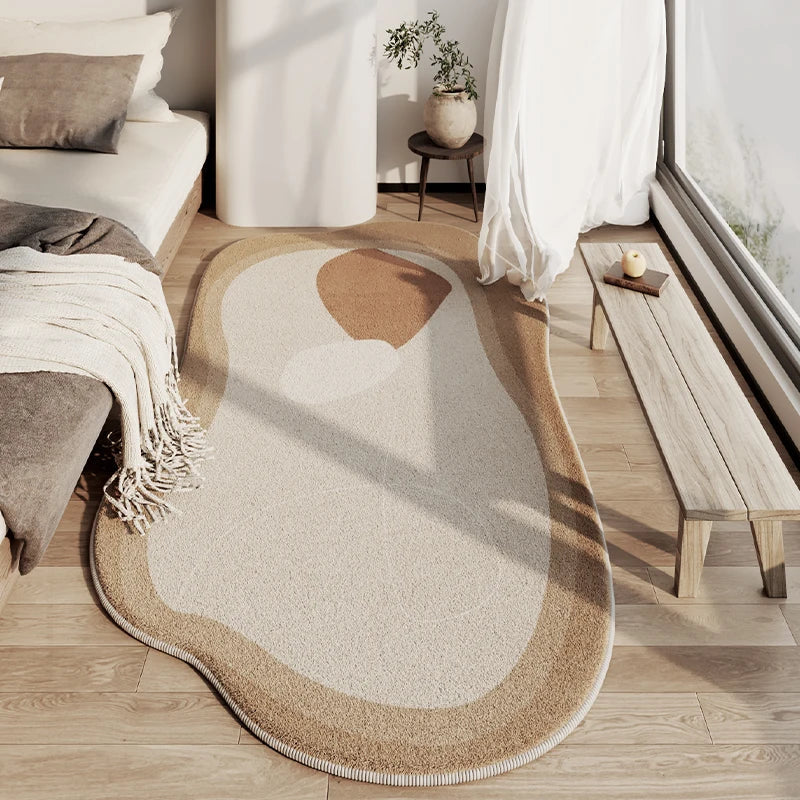 Aldersteel Nordic Irregular Shaped Area Rug – Plush Fluffy Decorative Floor Rug