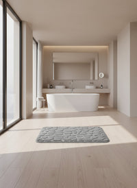 Aldersteel Pebble Embossed Memory Foam Bath Mat