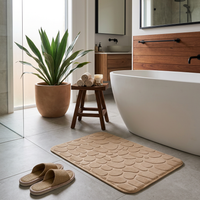 Aldersteel Pebble Embossed Memory Foam Bath Mat
