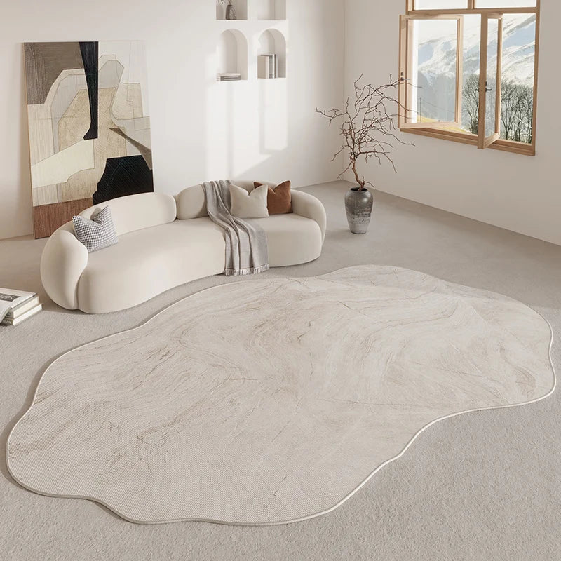 Aldersteel Retro Abstract Watercolour Area Rug – Irregular Shaped Anti-Slip Floor Rug