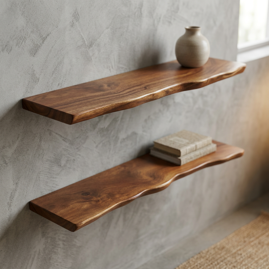 Aldersteel Live Edge Feature Shelf