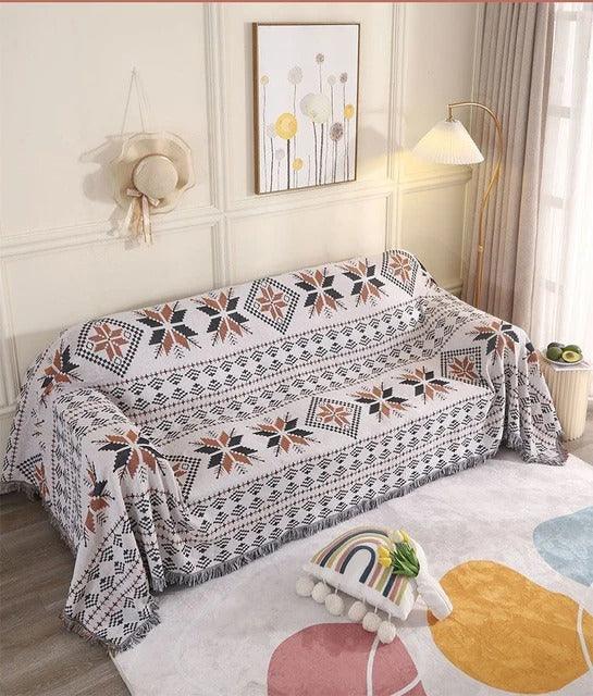 Aldersteel Jacquard Woven Throw Blanket – Vibrant Polyester Cotton 130x170cm