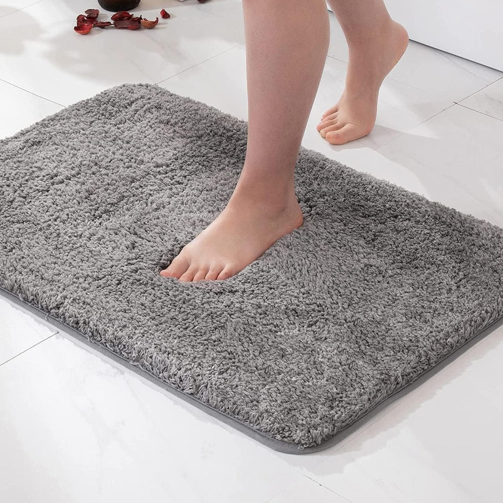 Aldersteel Shaggy Microfibre Bath Rug – Faux Fur Ultra Plush Non-Slip Bathroom Mat