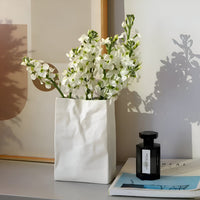 Aldersteel Crumpled Paper Ceramic Vase