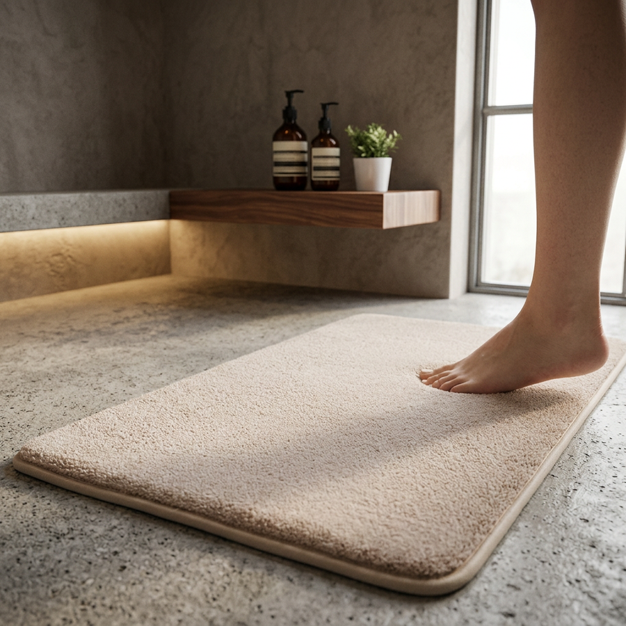 Aldersteel Velvet Memory Foam Bath Mat