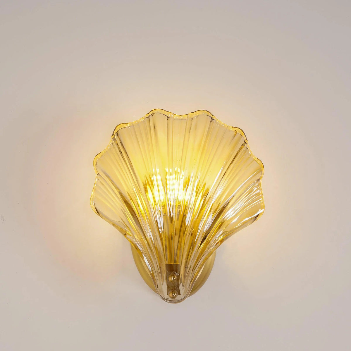 Elegant Wall Light Brass Shell Design LED Indoor 9