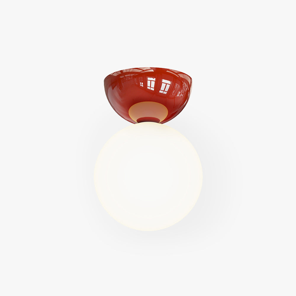 Flush Mount Ceiling Light Metal and Glass G9 Red Green and Chrome Warm and Cold White Bedroom Indoor 1