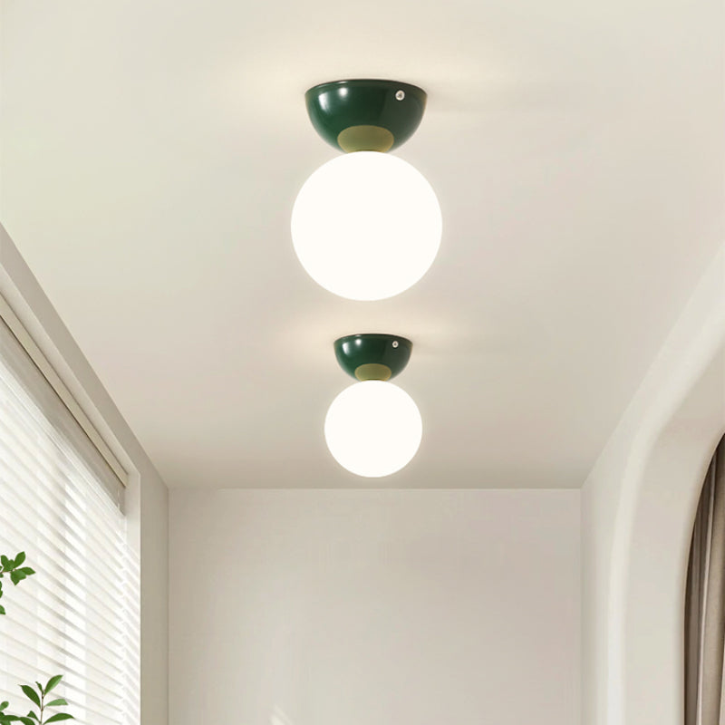 Flush Mount Ceiling Light Metal and Glass G9 Red Green and Chrome Warm and Cold White Bedroom Indoor 2