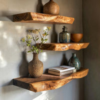 Aldersteel Walnut Live Edge Shelf