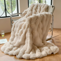 Aldersteel Ribbed Fleece Throw Blanket