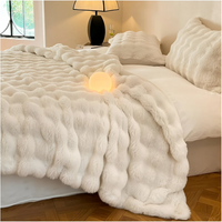 Aldersteel Ribbed Fleece Throw Blanket