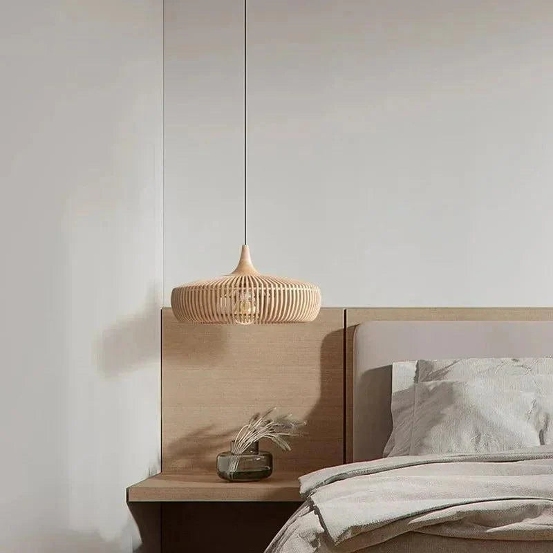 Minimalist Pendant Light Solid Wood Scandinavian Design 4