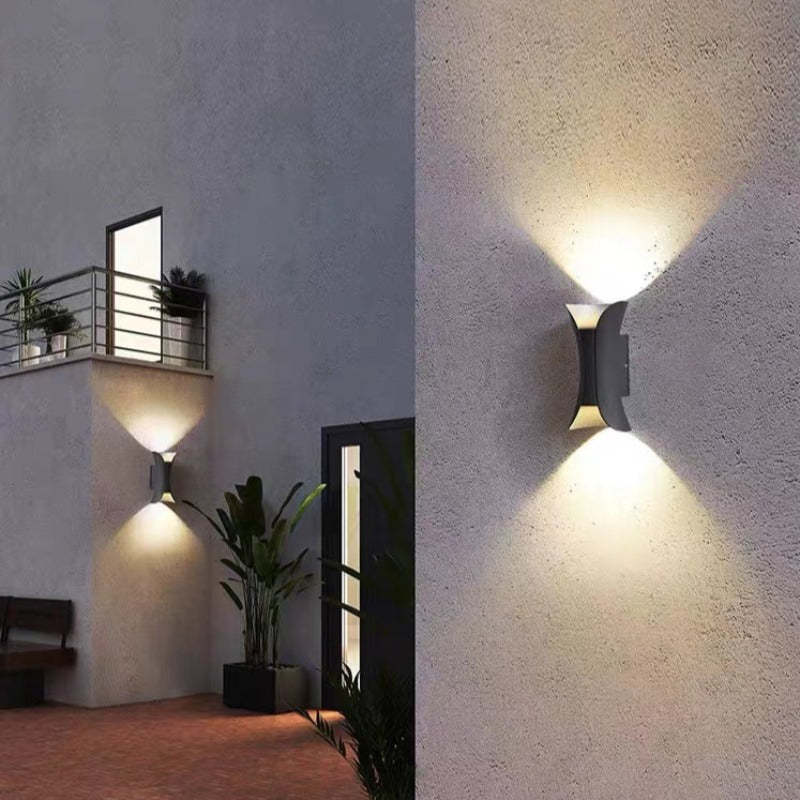 Modern Outdoor Wall Light Metal Acrylic IP65 Weatherproof 3
