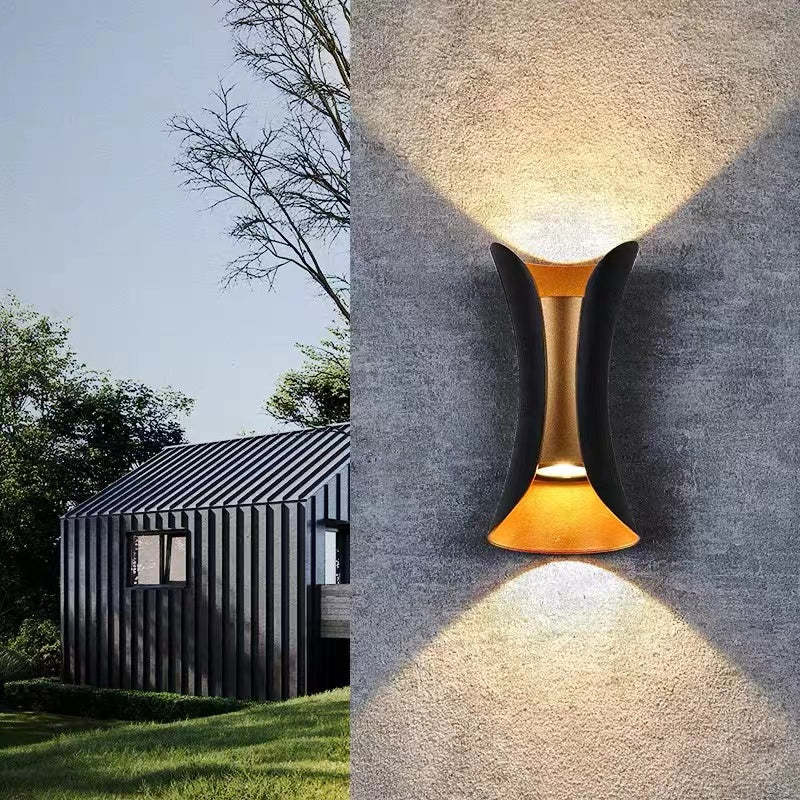 Modern Outdoor Wall Light Metal Acrylic IP65 Weatherproof 8