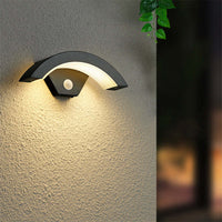 Nordic Outdoor Wall Light Metal Motion Sensor Waterproof 0