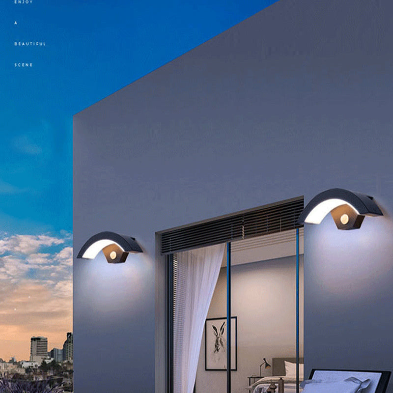 Nordic Outdoor Wall Light Metal Motion Sensor Waterproof 4