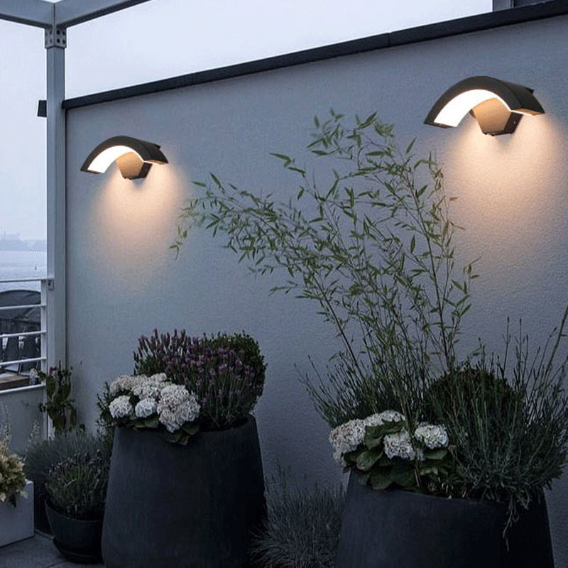 Nordic Outdoor Wall Light Metal Motion Sensor Waterproof 6