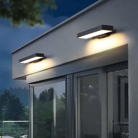 Outdoor Wall Light Stainless Steel LED Waterproof Motion Sensor Warm White Garden Patio Fence 0