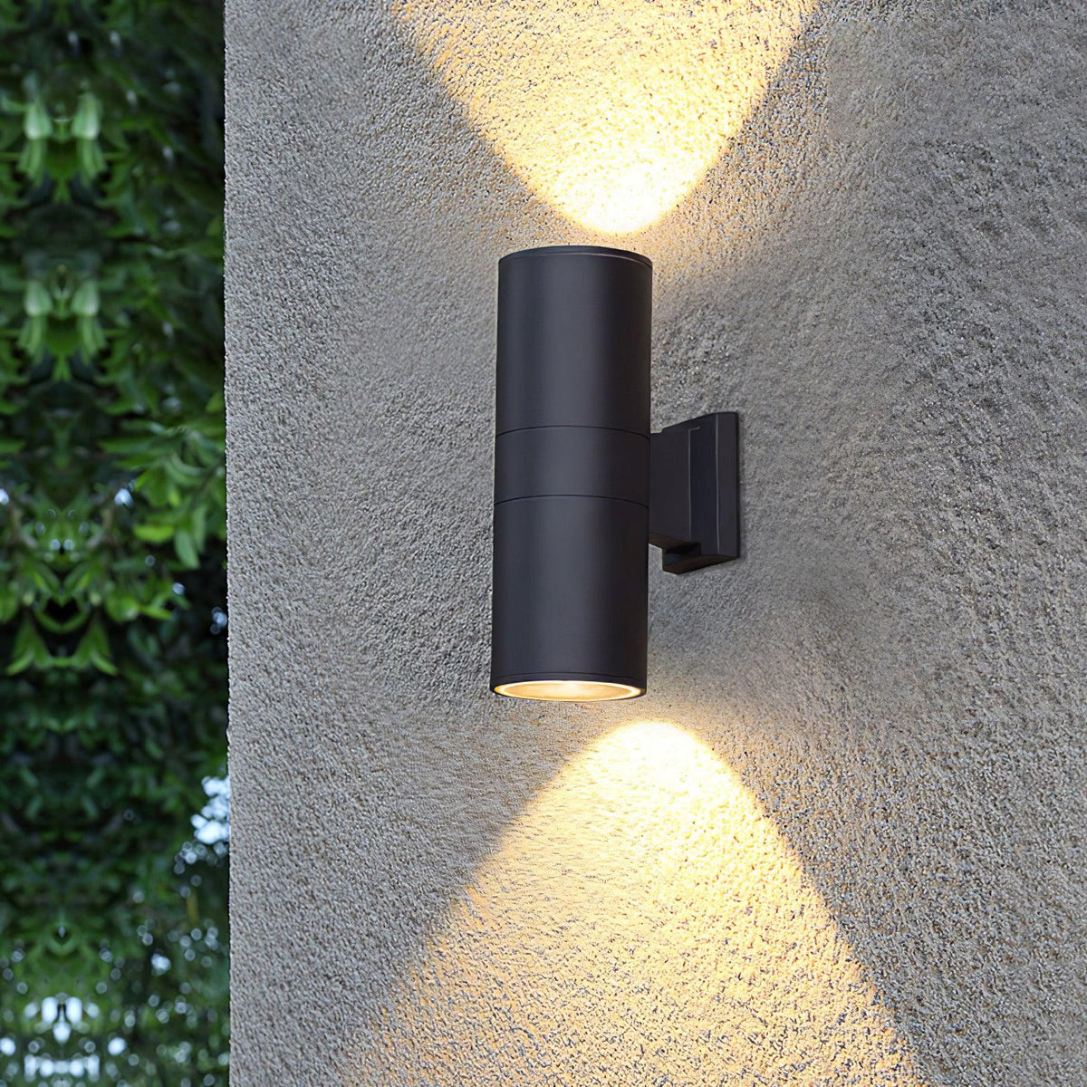 Outdoor Wall Light Up and Down Integrated LED IP44 White Black and Grey Hardwired Garden Patio 3