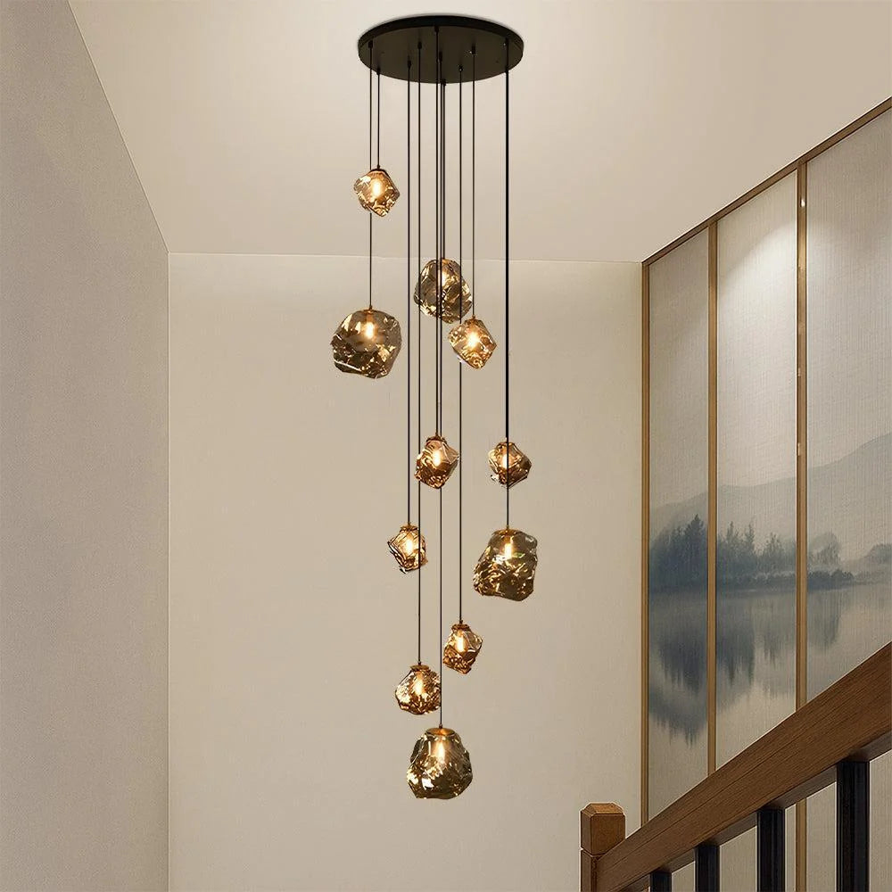 Scandinavian Chandelier Alloy Adjustable Height Modern Light 5