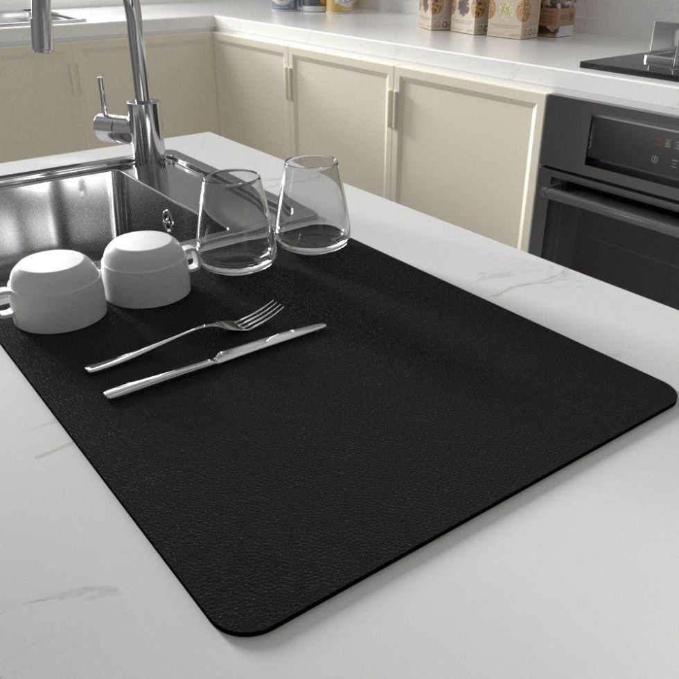 Aldersteel Silicone Dish Drying Mat – Heat Resistant Kitchen Counter Mat