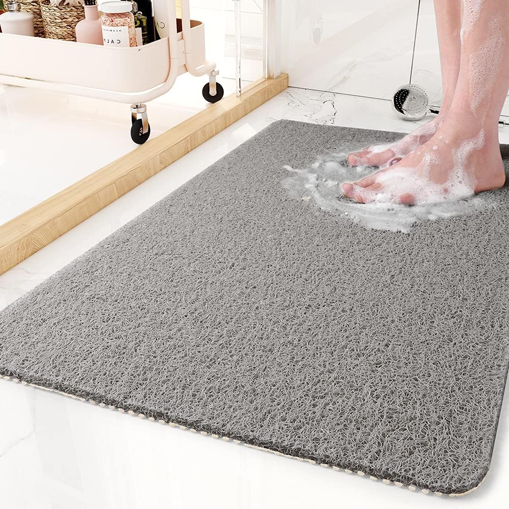 Aldersteel PVC Loofah Shower Mat – Non-Slip Quick-Dry Textured Bathtub Mat