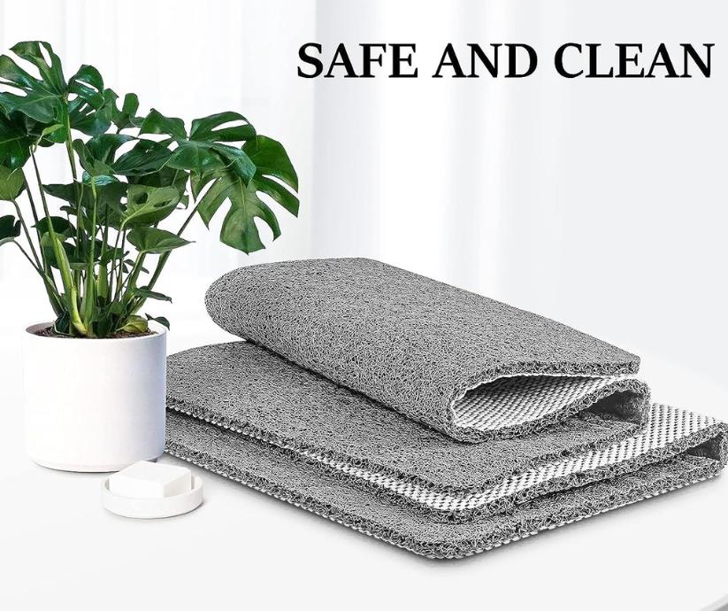 Aldersteel PVC Loofah Shower Mat – Non-Slip Quick-Dry Textured Bathtub Mat