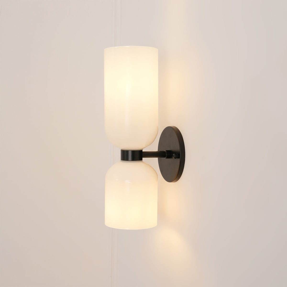 Wall Light Adjustable Arm Glass Shade E27 Gold and Matt Black Opal Smoke Grey Blue and Clear 2