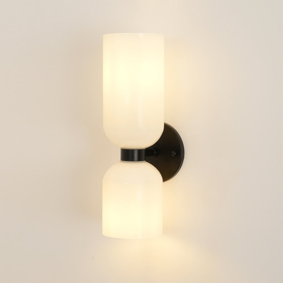 Wall Light Adjustable Arm Glass Shade E27 Gold and Matt Black Opal Smoke Grey Blue and Clear 5