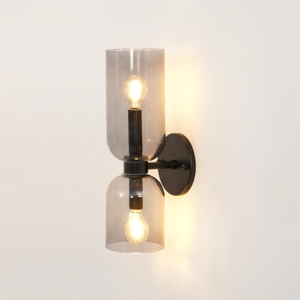 Wall Light Adjustable Arm Glass Shade E27 Gold and Matt Black Opal Smoke Grey Blue and Clear 6