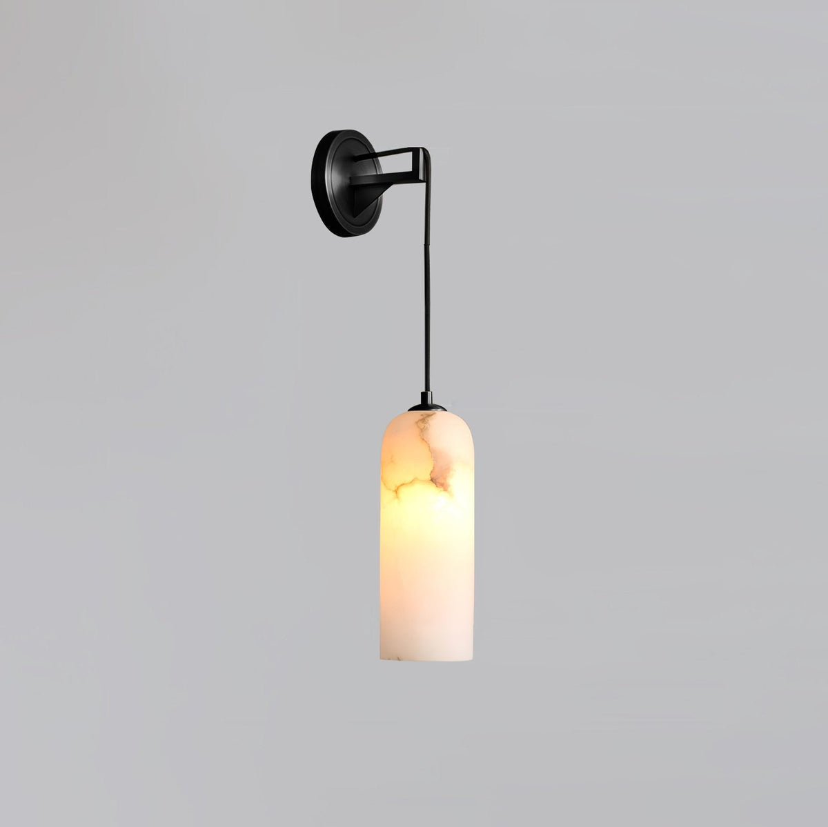Wall Light Brass and Alabaster Shade E14 Hardwired Indoor Bedroom Hallway Sconce Black and White 9