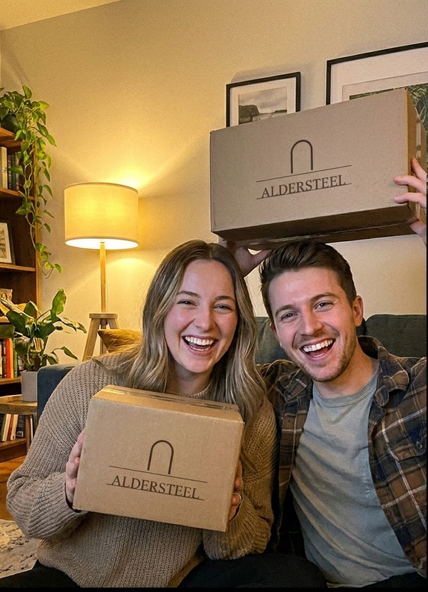 Couple with Aldersteel packages